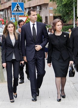 La Reina Y Los Principes De Asturias En El Funeral Del Sobrino Del Rey