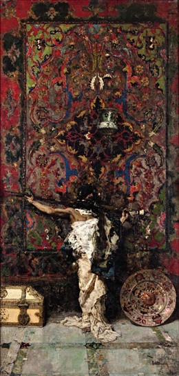 'Árabe Delante De Un Tapiz', De Mariano Fortuny