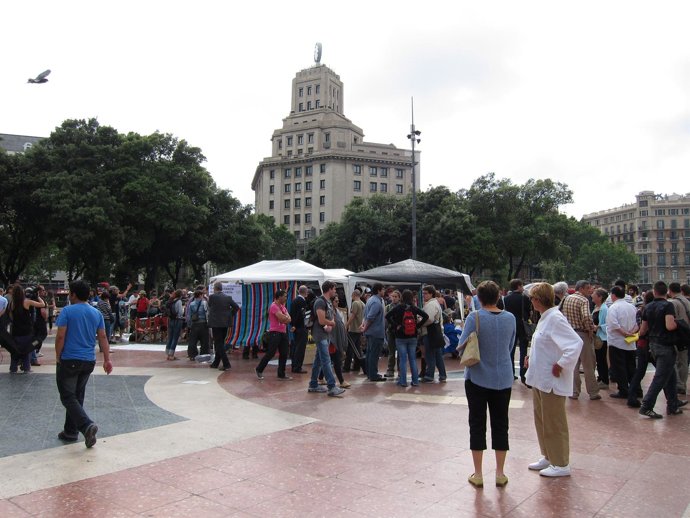 Protesta En Plaza Catalunya