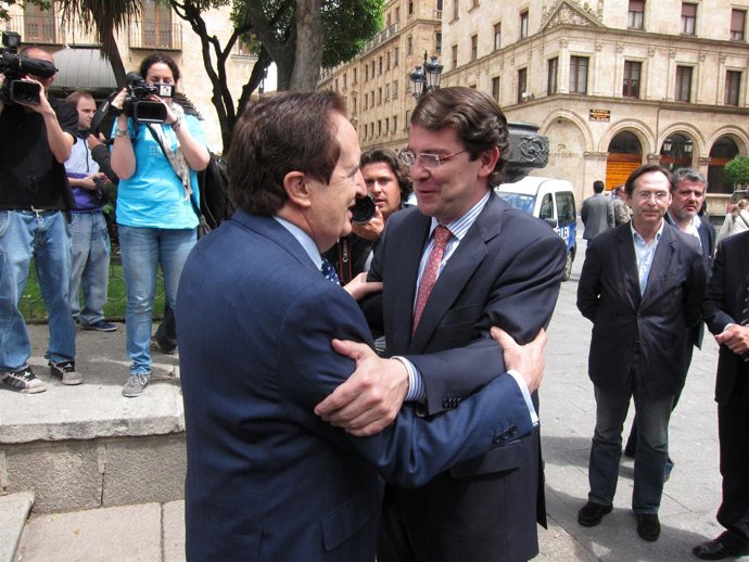 Juan José Lucas Y Alfonso Fernández Mañueco En Salamanca