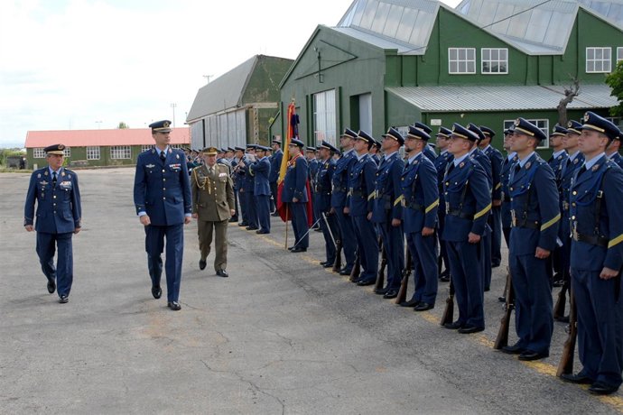 El Príncipe De Asturias, Durante La Visita A La Academia Básica Del Aire.