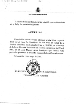 Resolución De Ratificación De La Junta Provincial