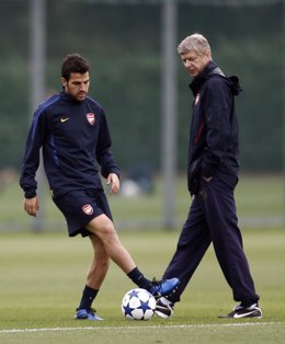 Arsene Wenger y Cesc Fábregas