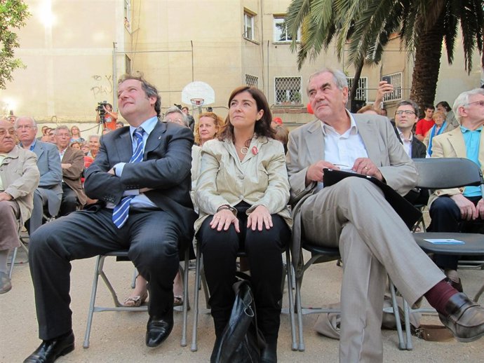 J.Hereu, Su Esposa Belén Y E.Maragall (PSC)