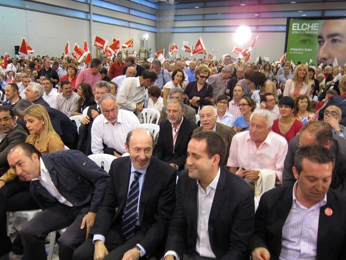 Rubalcaba, Durante Un Acto En Elche