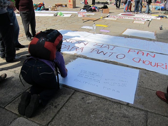 Democracia Real Ya Santiago Concentración