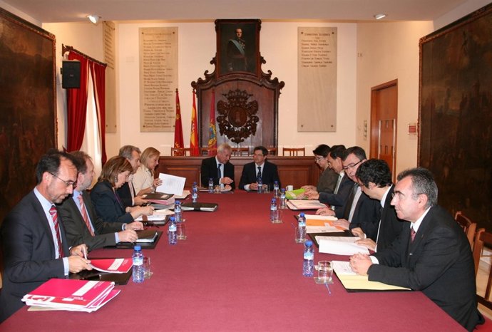 El Presidente De La Comunidad, Ramón Luis Valcárcel, Junto Al Alcalde De Lorca 