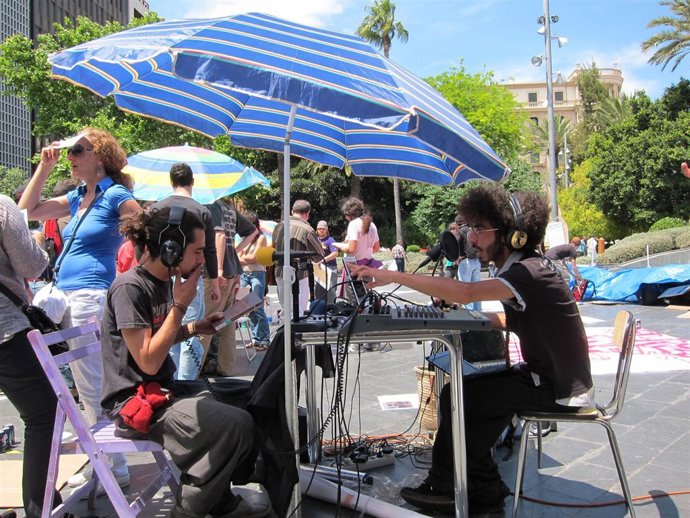 Radio Instalada En La Acampada De Palma