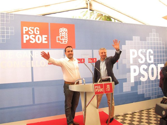 El Vicesecretario General Del PSOE, José Blanco, En Un Mitin En Noia.