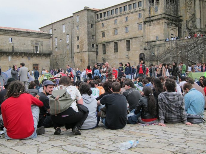 'Indignados' En La Praza Do Obradoiro Este Viernes
