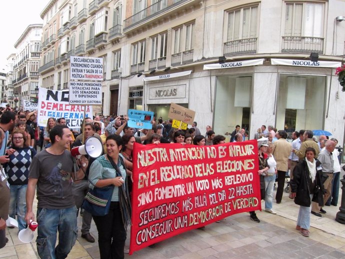 Manifestación 15M En Málaga