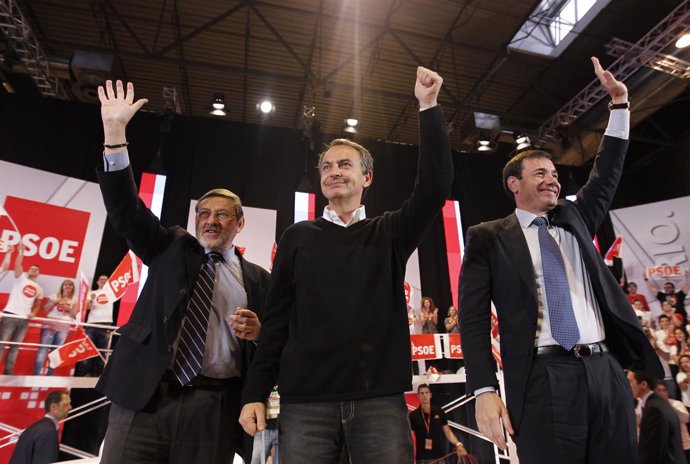 Cierre Campaña PSOE Zapatero, Gómez Y Lissavetzky
