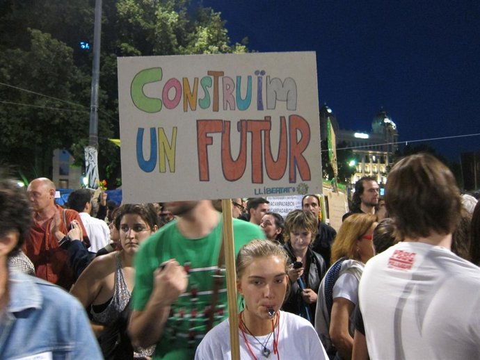 Acampada 15-M De Barcelona.
