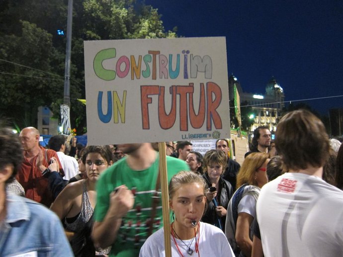 Acampada 15-M De Barcelona.