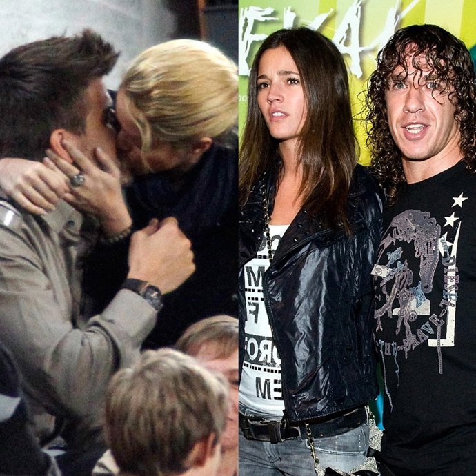 Montaje Shakira Y Piqué Vs Puyol Y Malena Costa