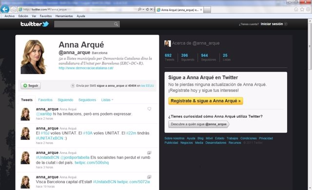 Twitter De Anna Arqué, Uxb