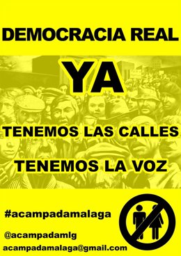 Cartel Elaborado Por Los Simpatizantes Del 15M De Málaga