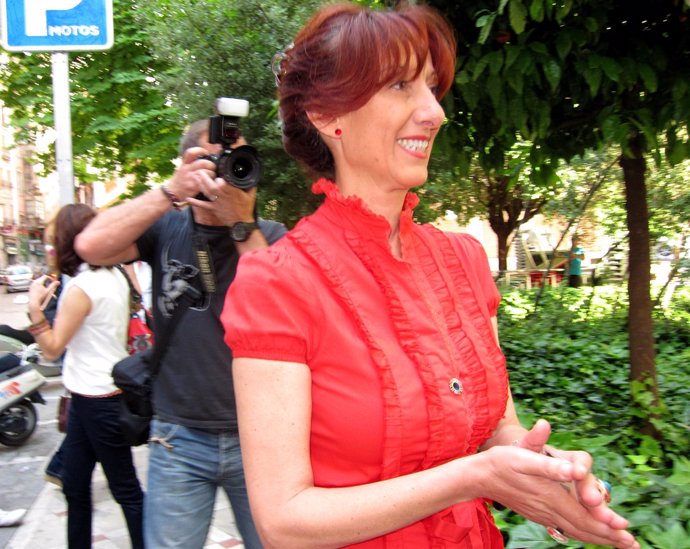 La Candidata Del PSOE A La Alcaldía De Jaén, Carmen Peñalver, Tras Votar.