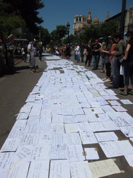 Mensajes De La Protesta En Plaza Catalunya