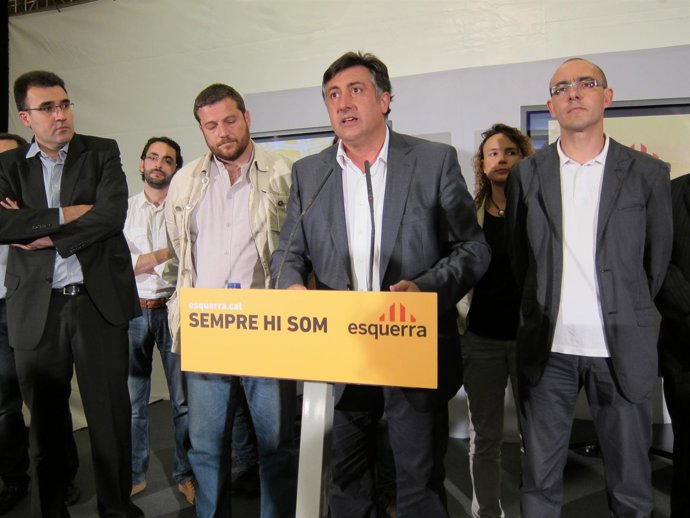 Joan Puigcercós Comparece En La Noche Electoral