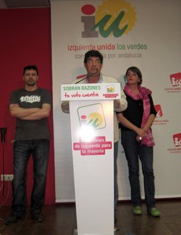 El Coordinador De IULV-CA, Diego Valderas, Durante La Rueda De Prensa