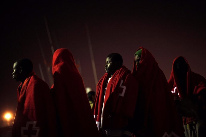 Inmigrantes llegados en Patera al Motril