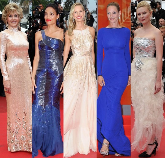 Montaje De Varias Actrices En La Clausura Del Festival De Cannes