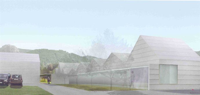 Recreación Del Centro Polivante De Empresas De Urrobi. 