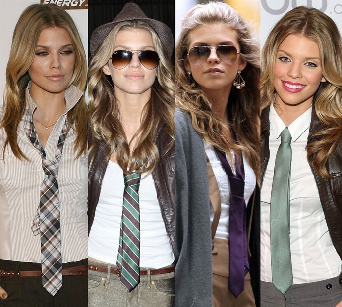 Montaje De Annalynne Mccord Con Corbatas