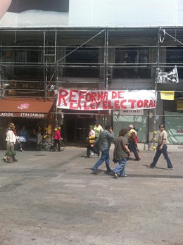 Pancarta Acampada Sol