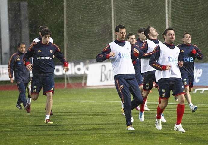 Entrenamiento de la selección española de fútbol, España
