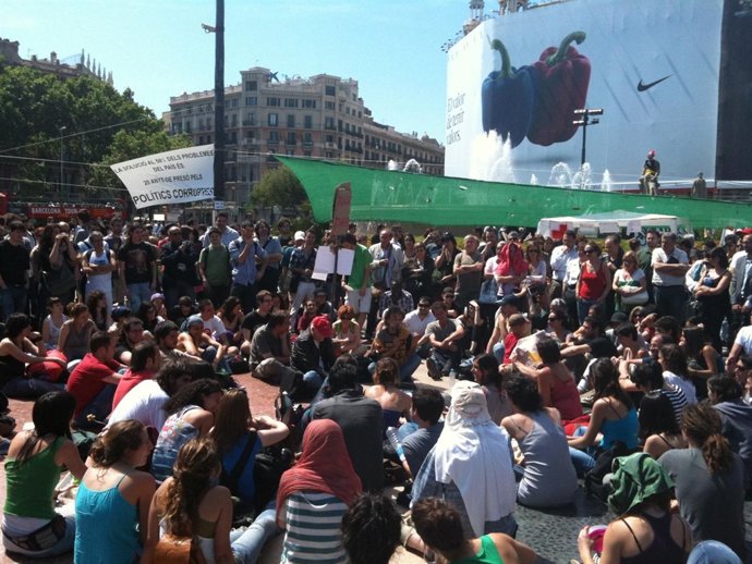 Concentración Plaza Catalunya