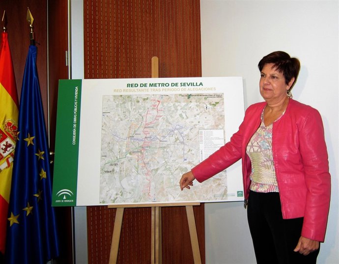 La Consejera De Obras Públicas En La Presentación De Las Alegaciones Al Metro