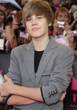 El cantante adolescente Justin Bieber