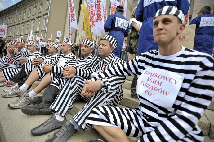 Manifestación En Polonia Para Pedir Mejoras Laborales