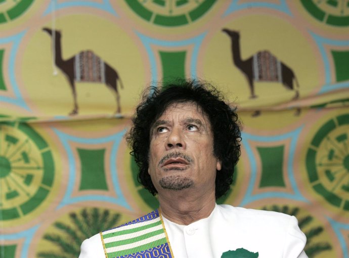 El dirigente de Libia, Muamar Gadafi