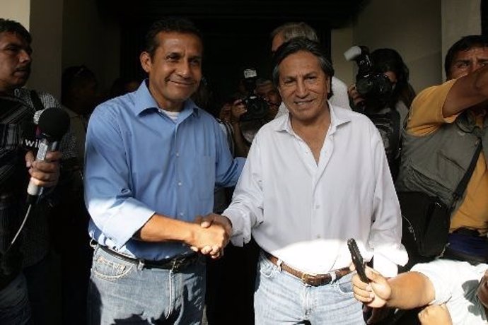 El Candidato Presidencial, Ollanta Humala, Y El Ex Presidente Alejandro Toledo.