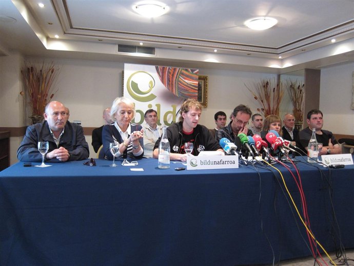 Rueda De Prensa De Candidatos Municipales De Bildu.