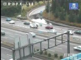 Balsa De Agua En La Salida De La M-30 A La Calle O'donnell