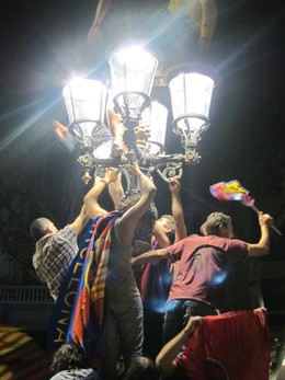 Celebración en Canaletes