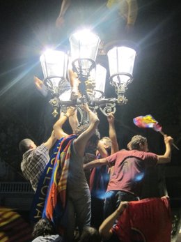 Celebración Liga En Canaletes