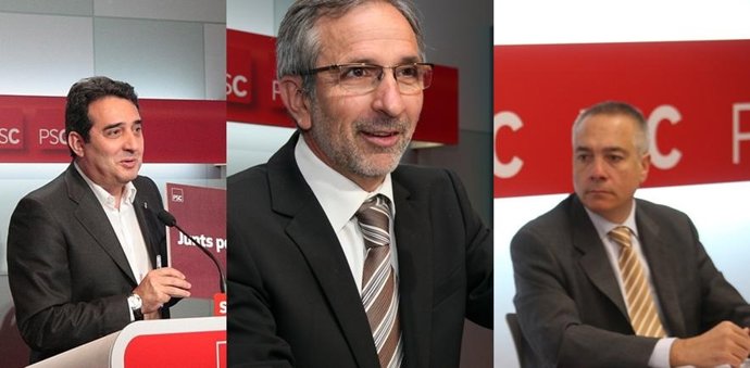 Manuel Bustos, Josep Mayoral Y Pere Navarro, PSC