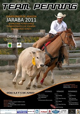 Cartel Anunciador De La Prueba De Team Penning En Jaraba
