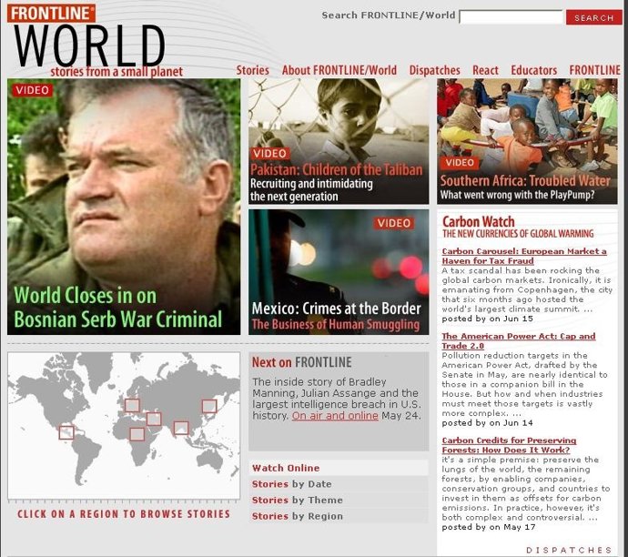 Web Programa Frontline De PBS