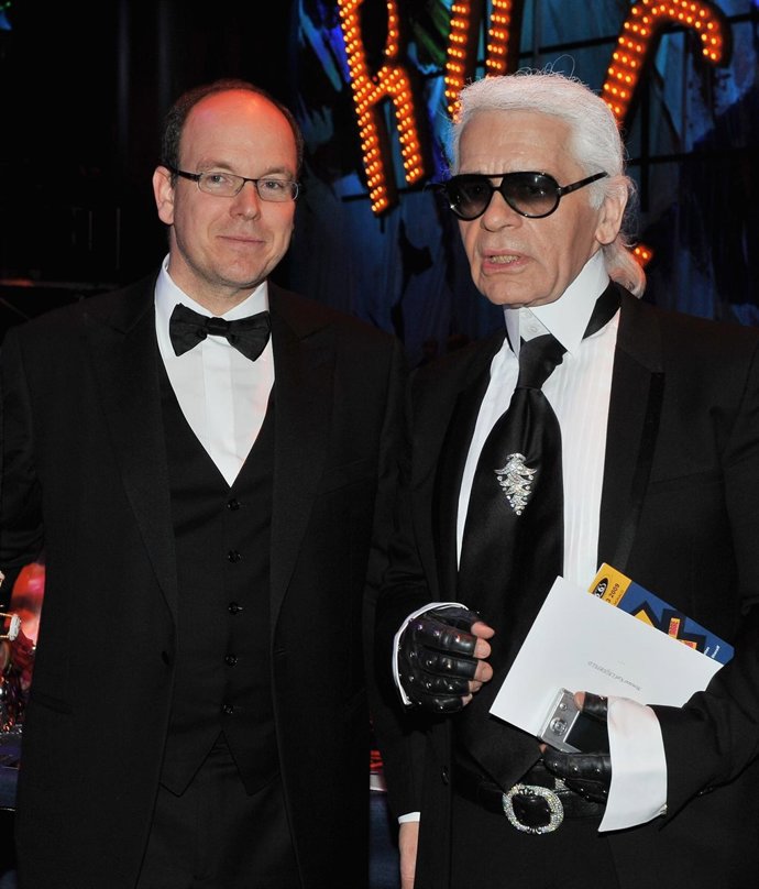El Príncipe Alberto De Mónaco Y El Diseñador Karl Lagerfeld 