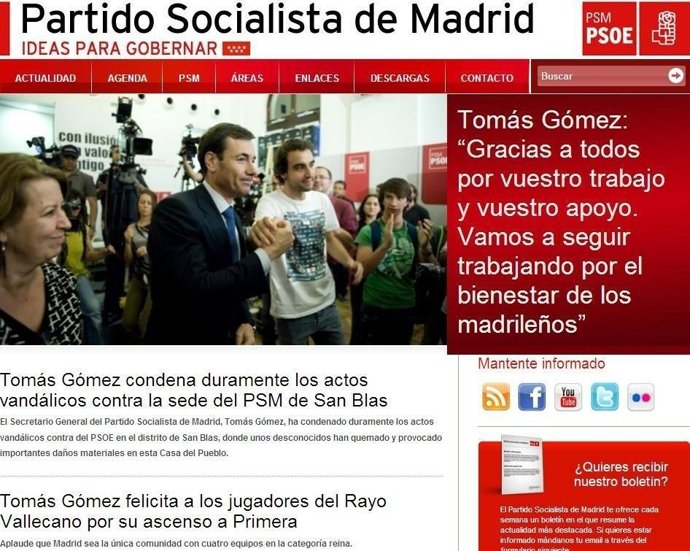 Página Web PSM Por Europa Press