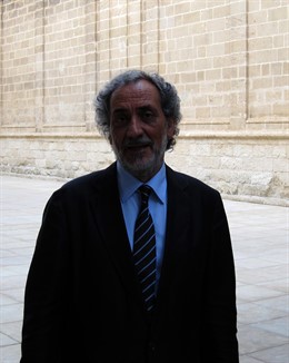El Defensor Del Pueblo, José Chamizo, En El Patio Del Parlamento