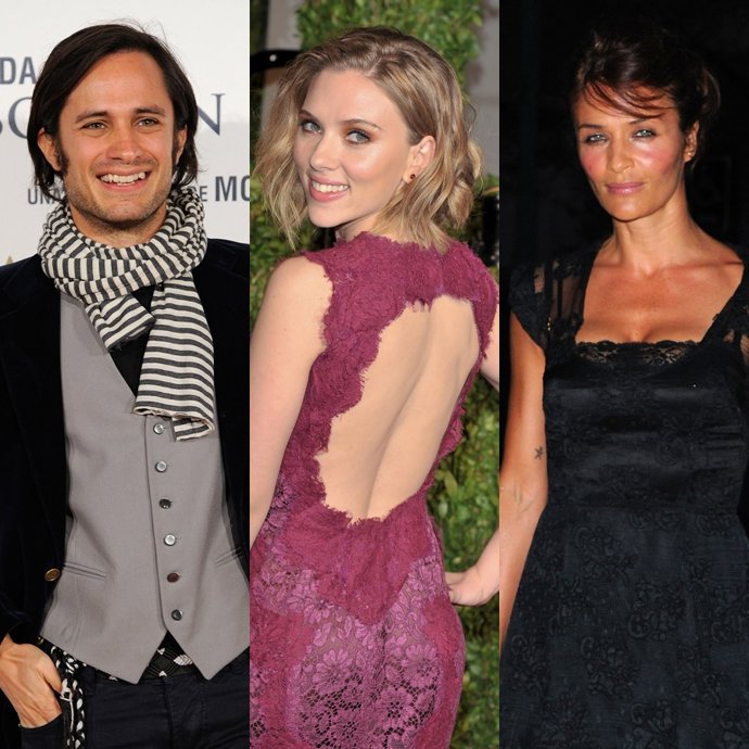 Montaje Gael García, Scarlett Johansson Y Helena Christensen