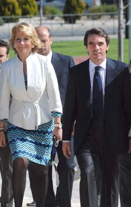 Esperanza Aguirre y José María Aznar