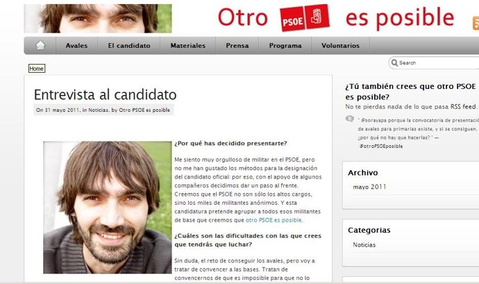 Página Web De La Candidatura De Martínez Peñaranda